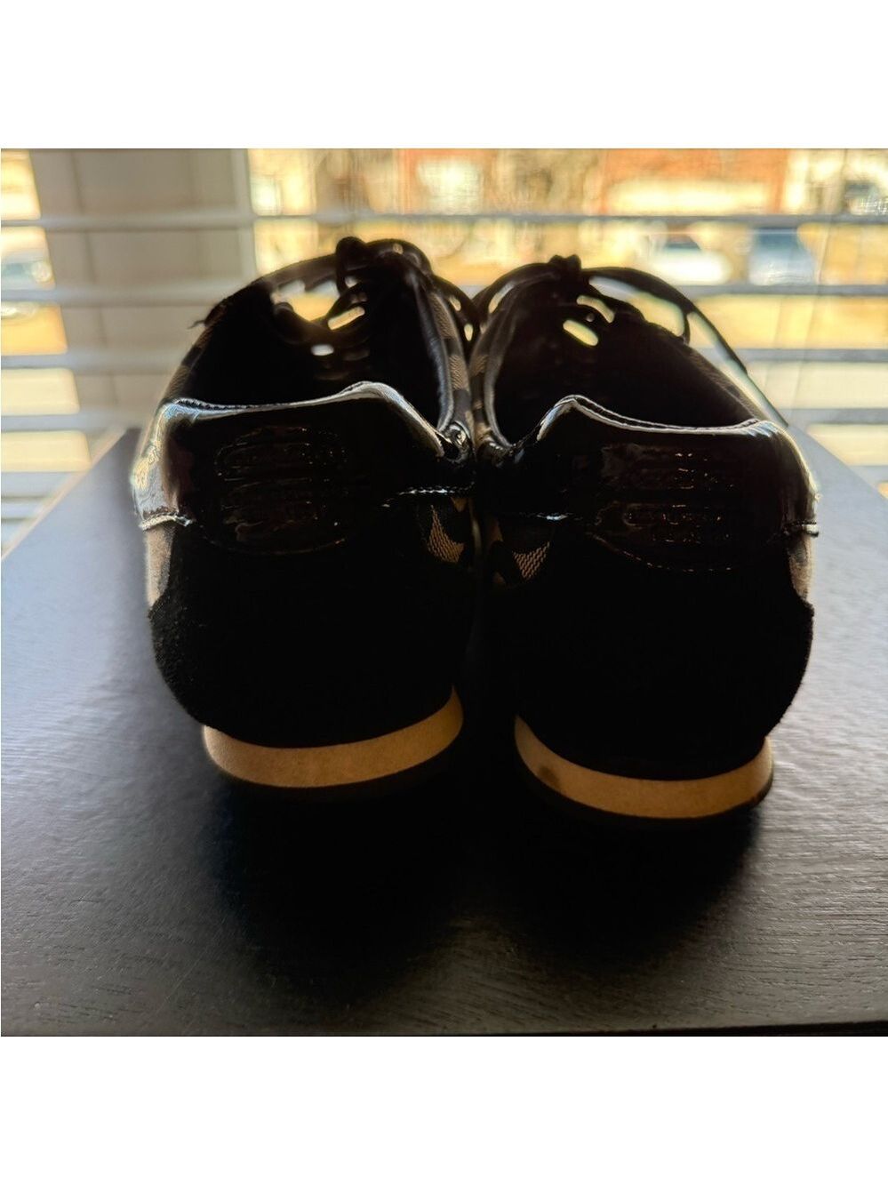Coach Black and Cream Patterned Sneakers - Picture 3 of 9